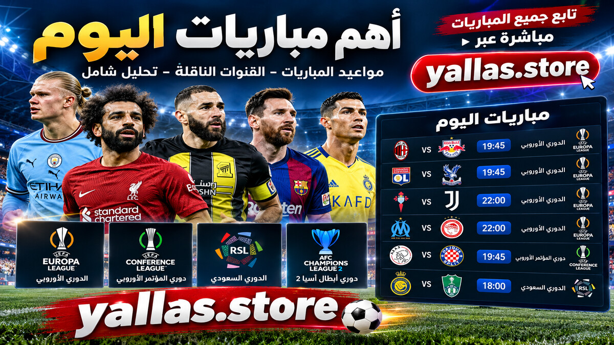 أهم مباريات اليوم الخميس 15 أكتوبر 2026 وتحليل أبرز المواجهات والقنوات الناقلة